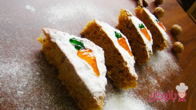آموزش کیک هویج و گردو اسلایسی