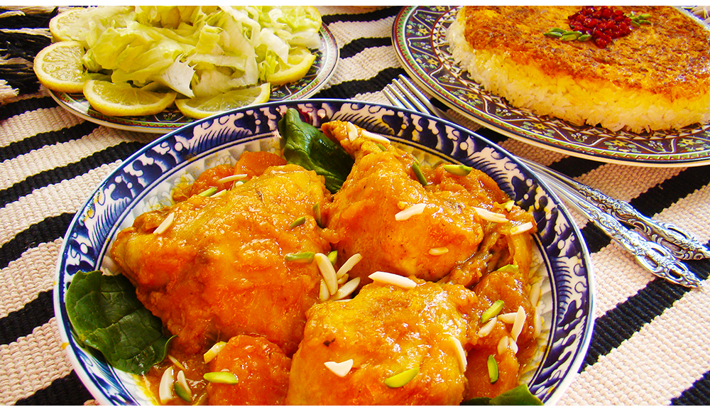 آموزش رایگان خورشت مرغ پرتقالی